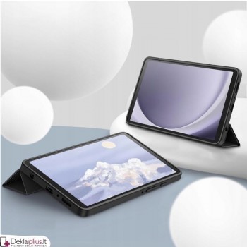 Smart soft dirbtinės odos dėklas - juodas (Samsung Galaxy Tab A9 8.7 (X110/X115)-Tab A11 8.7 (SM-X130N)